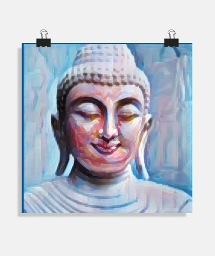 Poster buste de Bouddha