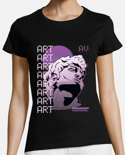 T-shirt busto di scultura d39arte vaporwave