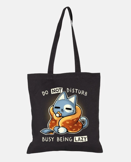 Bag busy being lazy - cute cat do not distu