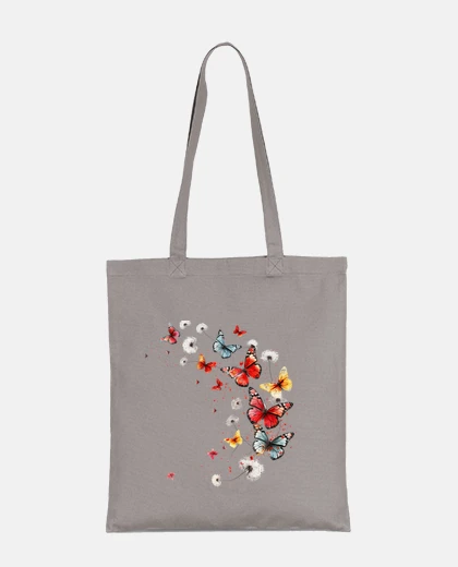 Bag butterflies dandelions flower romantic student bag diary tote
