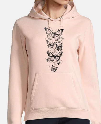 Hoodie butterflies flying bohemian style boho 