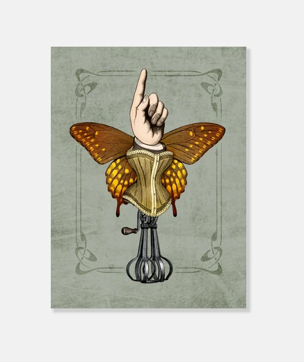 Wall butterhand portrait (prints)