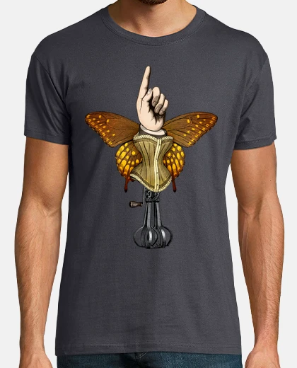 T-shirt butterhand ritratto