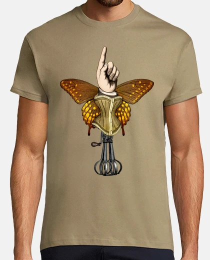 T-shirt butterhand ritratto