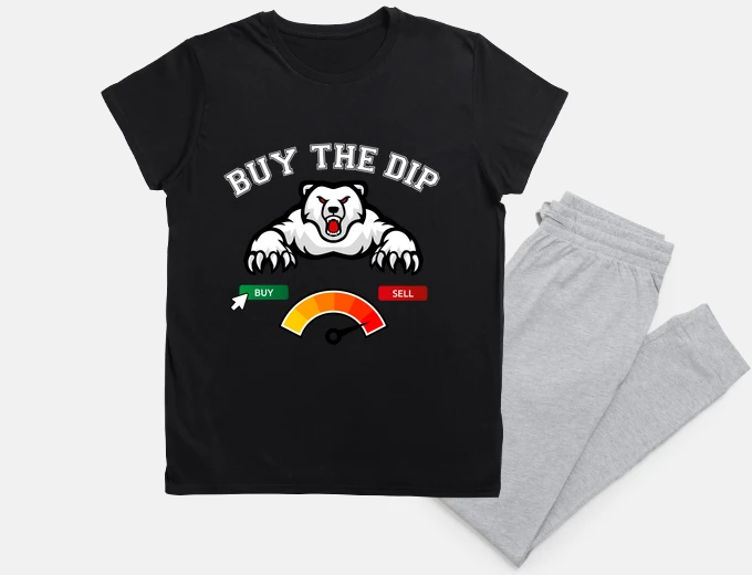 Pyjama buy the dip trading humor