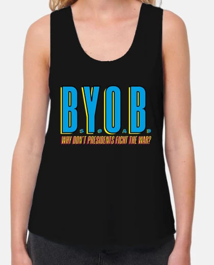 Tee-shirt byob blue - system of a down - débardeur femme