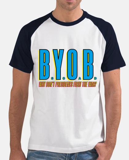 T-shirt byob blue - system of a down - t-shirt da uomo - t-shirt da uomo sportiva t-shirt da uomo