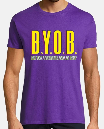 T-shirt byob yellow - system of a down - t-shirt da uomo