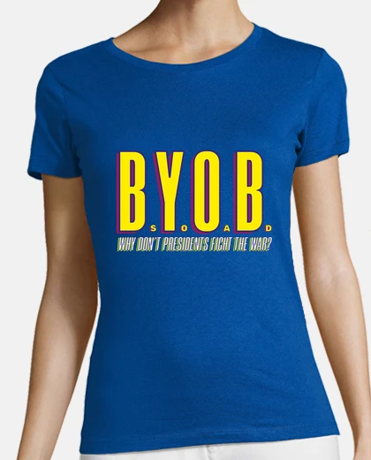 Tee-shirt byob yellow - system of a down - t-shirt femme