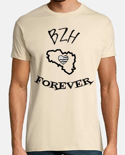 T-shirt bzh per sempre, bandiera bretagna , mappa,