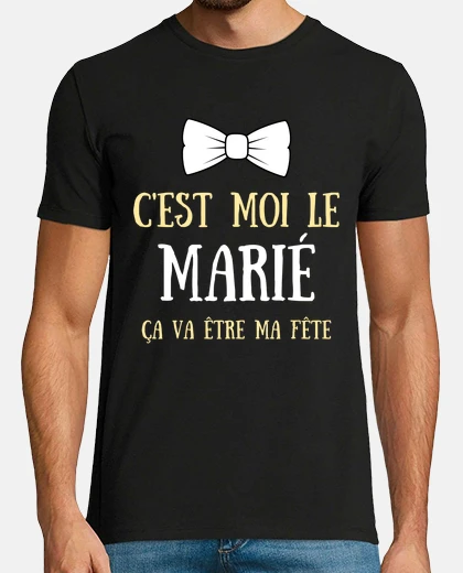 Tee-shirt c est moi le marié humour evg homme