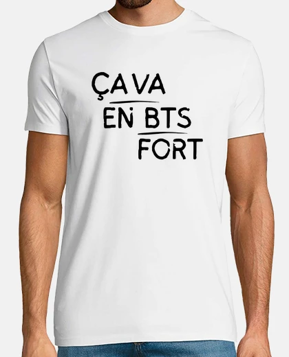 Tee-shirt Ça va en bts fort motif noir Tee shirt premium homme