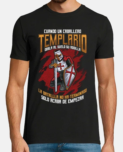 Camiseta Caballero Templario Cristiano Cruzadas Tercios Españoles Edad Media