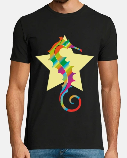 Camiseta caballito de mar de colores