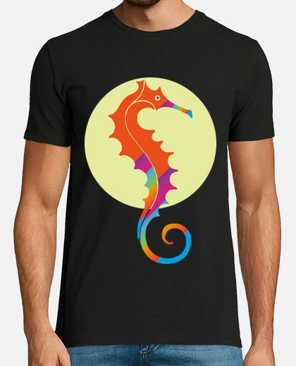 Camiseta caballito de mar de colores