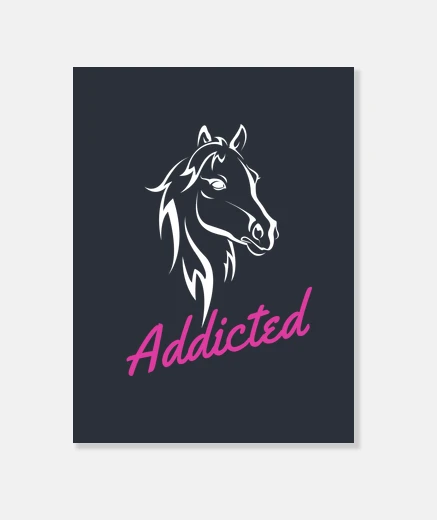 Lienzo caballo adicto 4 camiseta de equitación