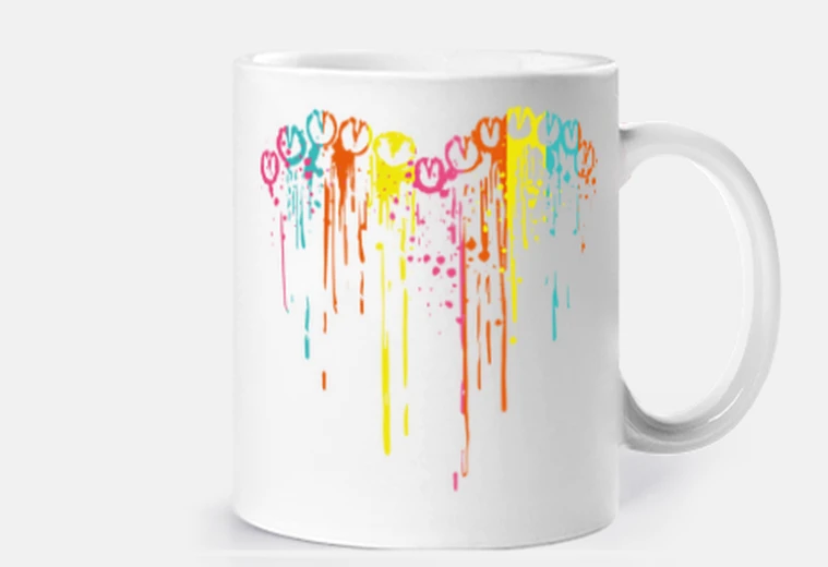 Taza caballos huellas goteos chapoteo taza café té croissants té de hierbas