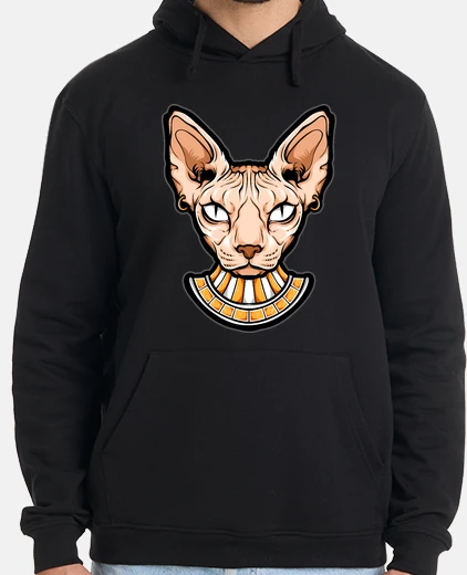 Sudadera Cabeza de gato egipcio sphynx