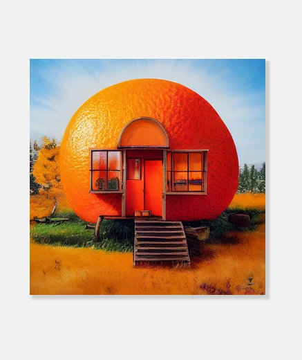 Stampa cabina arancione dolce casa - opere d39