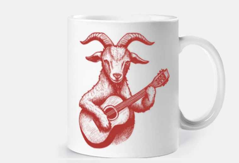 Taza CABRA TOCANDO LA GUITARRA