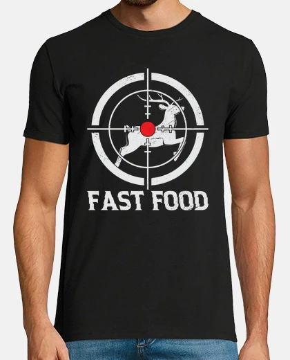 T-shirt cacciatore di cervi di fast food caccia