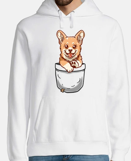Sudadera cachorro de bolsillo corgi