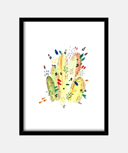 Framed cactus colors