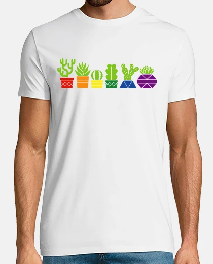 T-shirt cactus colors lgbt pride