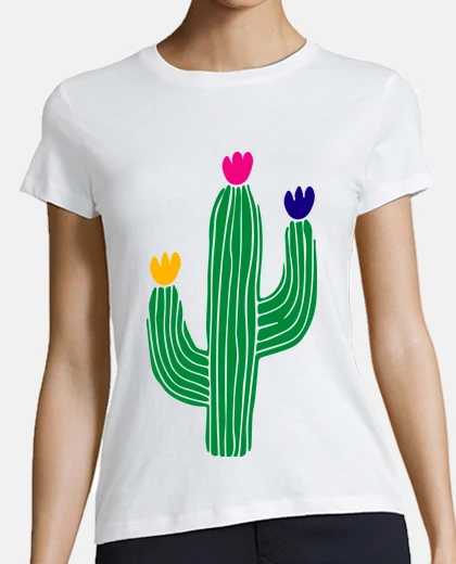 Tee-shirt cactus tricolores