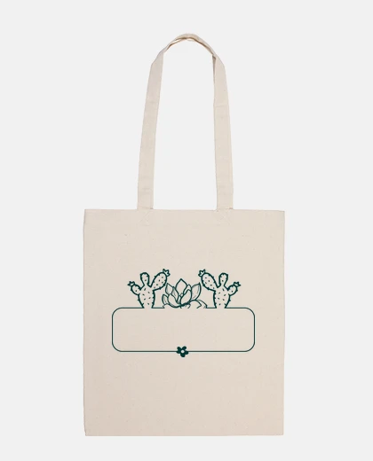 Bolsa cactus y suculenta outline nombre