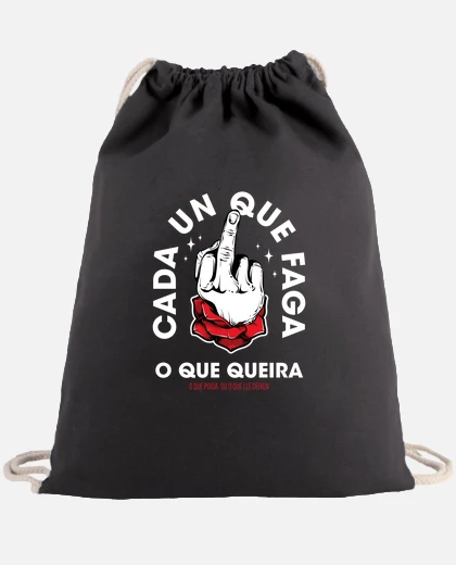 Mochila saco con cuerdas cada un que faga o que queira laTostadora