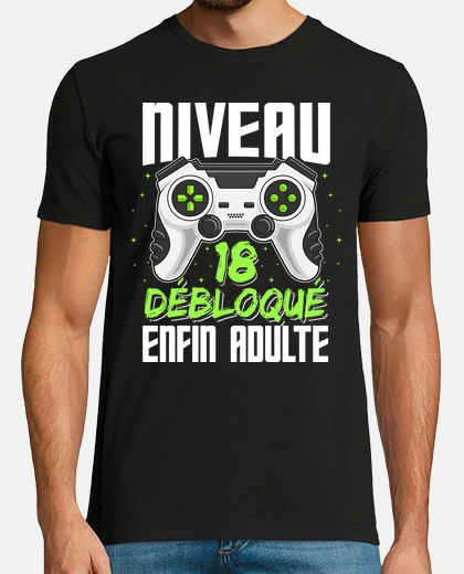 Tee-shirt Cadeau Anniversaire 18 ans Garcon Humou