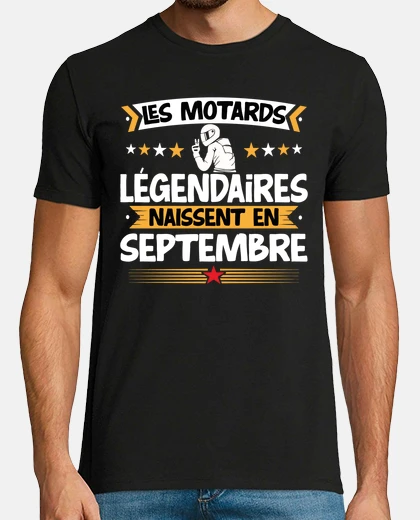 Tee-shirt Cadeau Anniversaire Motards Humour