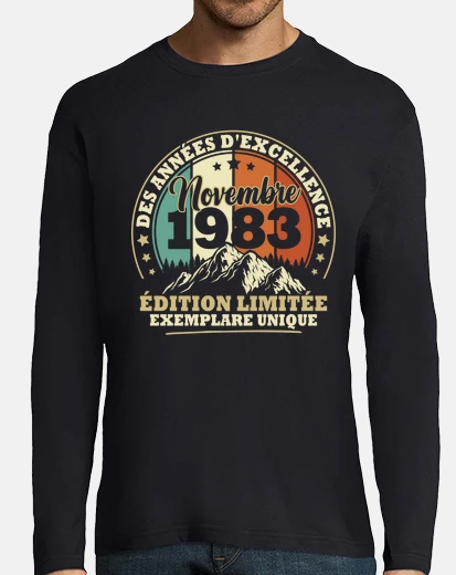 Tee-shirt Cadeau Anniversaire Né En Novembre 1983