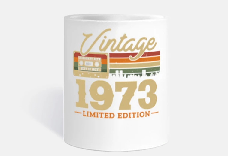 Mug Cadeau Anniversaire Vintage 1973 50 ans
