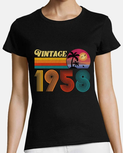 Tee-shirt cadeau d39anniversaire 65 ans rétro vin