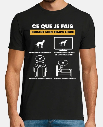 Tee-shirt cadeau dalmatien temps libre
