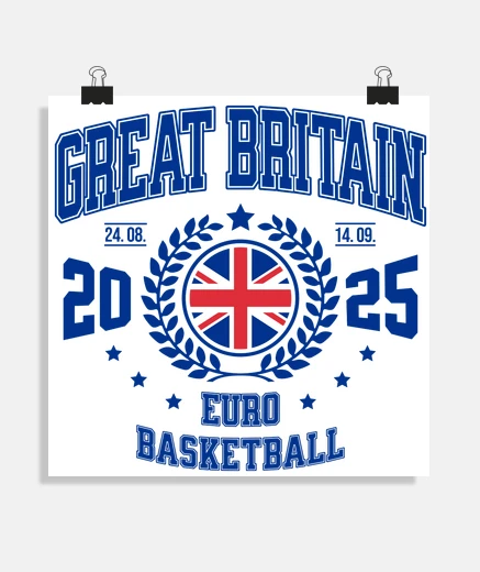 Poster cadeau de basket-ball pour la Grande-Br