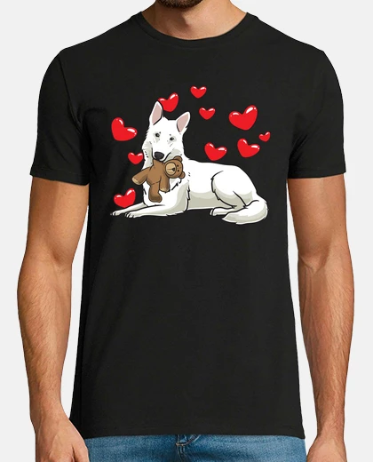 Tee-shirt cadeau de berger suisse blanc