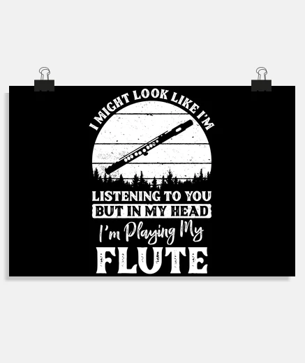 Poster cadeau de flûte