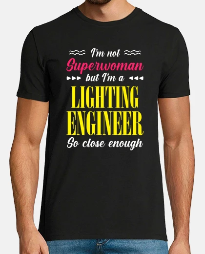 Tee-shirt cadeau de mécanicien d'éclairage superwoman