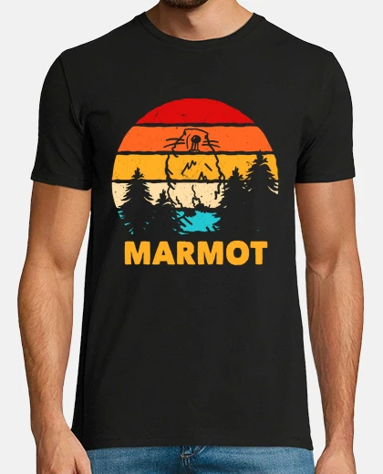 Tee-shirt cadeau de silhouette de marmotte