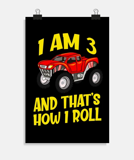 Poster Cadeau de voiture pour enfants 3ème ann