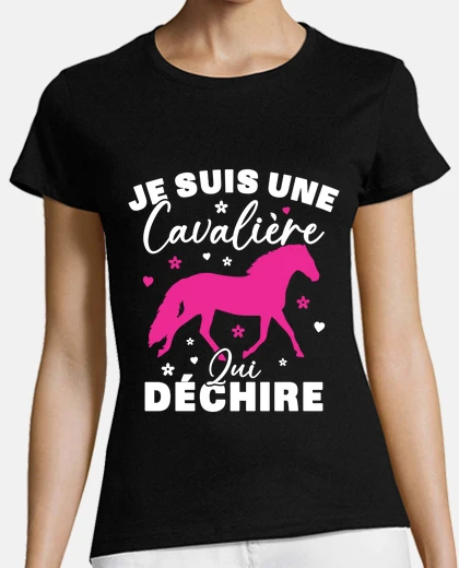 Tee-shirt Cadeau équitation cheval qui déchire