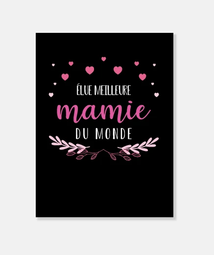 Tableau Cadeau fete des grands meres coeurs
