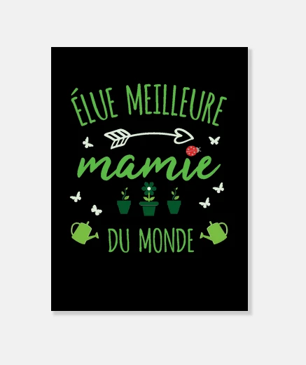 Tableau Cadeau fete des grands meres jardin bio