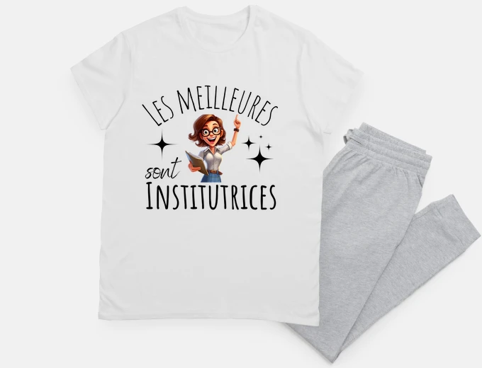 Pyjama cadeau meilleure institutrice-maitresse