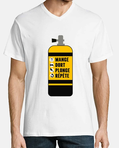 Tee-shirt cadeau speciale plongee avec bouteille