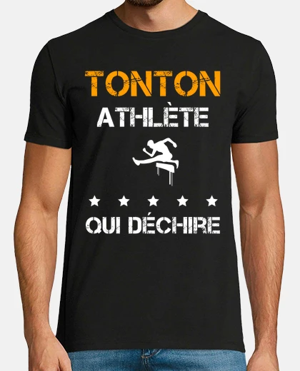 Tee-shirt cadeau tonton athlete dechire athletism