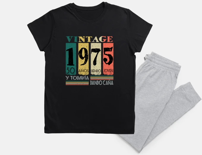 Pyjama cadeau vintage ans 1975 50 ans